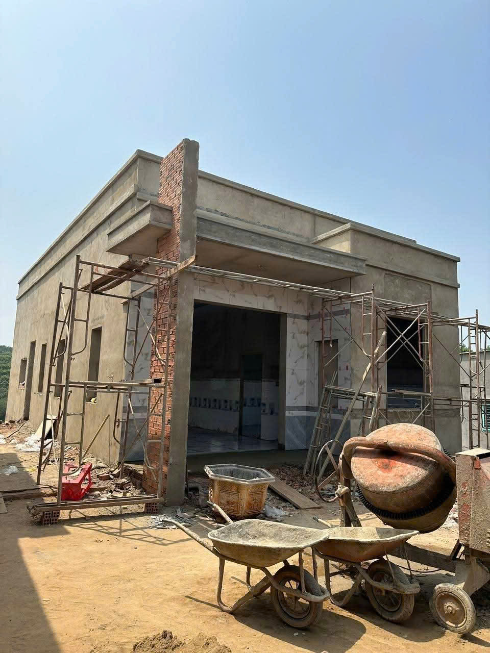 thi công hoàn thiện nhà cấp bốn 120m2